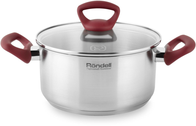 Кастрюля 4.8л Rondell Heidi RDS-1114,  нержавеющая сталь, с крышкой