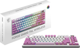 Клавиатура MSI GK600 механическая белый/фиолетовый USB беспроводная BT/Radio Multimedia for gamer LED (S11-43RUQ01-HH9) кабель 1.8м