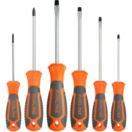 Набор отвёрток Airline SL3-SL6, PH0-PH1, блистер, 6 предметов ATAU037
