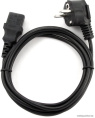 Кабель питания Cablexpert, 1.8м, Schuko- C13, 6А, черный, с заземлением PC-186