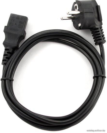 Кабель питания Cablexpert, 1.8м, Schuko- C13, 6А, черный, с заземлением PC-186
