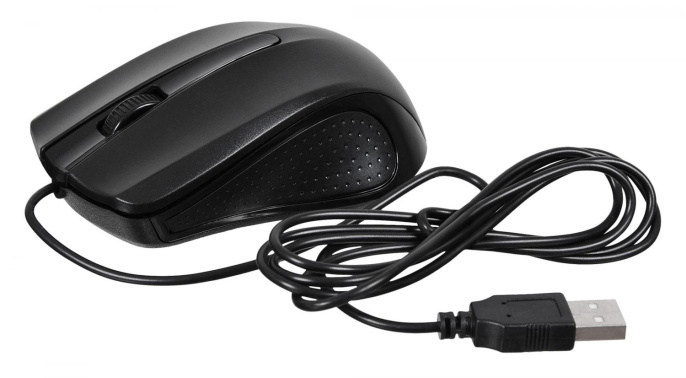 Мышь проводная Acer OMW010, оптическая, USB, 1200dpi, черный [zl.mceee.001]