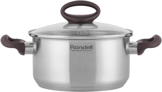 Кастрюля Rondell Tierno RDS-1591 2л. d 18см с крышкой стальной