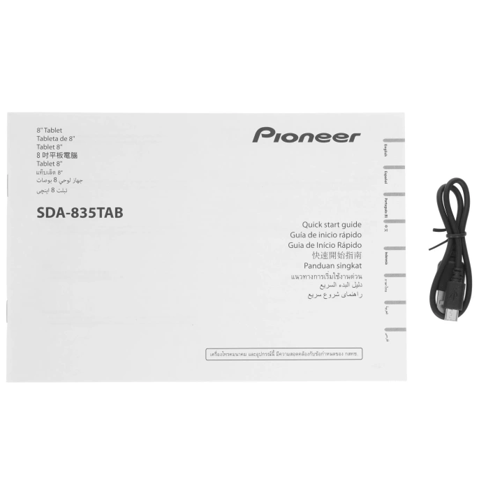 Автомагнитола Pioneer SDA835Tab+T20BT 2DIN 4x50Вт v4.2 USB 2.0 AUX 2048Mb DSP Android 9 8" WiFi 3 RDS