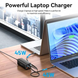 Сетевое зарядное устройство Vention на 4 порта GaN 100W USB C+C+A+A Чёрный, шт. FBSBG-EU