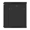 Шкаф телекоммуникационный 19" настенный 9U ExeGate EC-WM-9U.450.G.BLACK (19”, 9U, 600x450x500mm (ШхГхВ), передняя дверь закаленное стекло, съемные боковые панели, пыле- и влагозащита IP23, черный RAL 9004) EX298607RUS