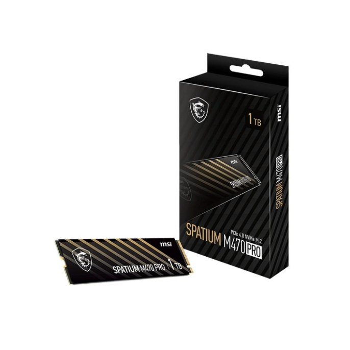 Твердотельный накопитель SSD MSI M.2 2280 1TB SPATIUM M470 PRO Client SSD S78-440L0J0-P83, PCIe Gen4x4 with NVMe