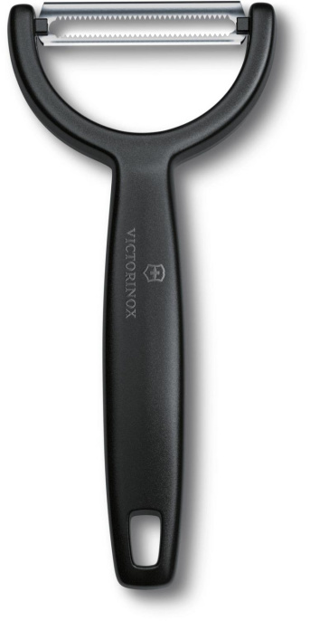 Овощечистка Victorinox Ypsoс лезвием двухсторон. черный упак.:европодвес (6.0963.3)