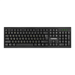 Комплект ExeGate Professional Standard Combo MK170 (клавиатура влагозащищенная 104кл., длина кабеля 1,5м + мышь оптическая 1200dpi, 3 кнопки и колесо прокрутки, длина кабеля 1,2м; USB, черный, RTL) EX298912RUS