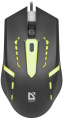 Мышь проводная DEFENDER Flash (Вспышка) MB-600L черный (USB, 1200dpi, 4but) (52600)