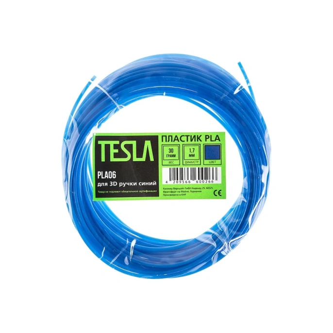 Пластик для 3D ручки TESLA PLA PLA06 синий, 10 м 371524