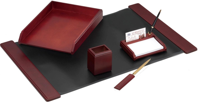 Настольный набор Good Sunrise M5C-10, 5 предметов, черный/коричневый