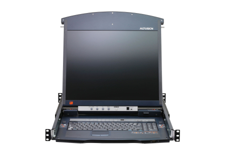 KVM консоль ATEN 19" 1-Local/Remote Share Access 16-Port Multi-Interface Cat 5 Dual Rail LCD KVM over IP switch KL1516AIN-AXA-RG