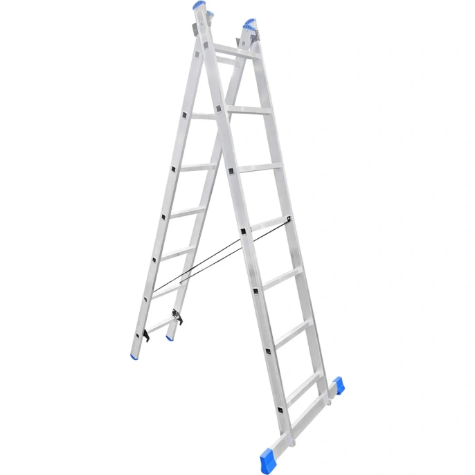 Алюминиевая двухсекционная лестница LadderBel 7 ступеней LS207