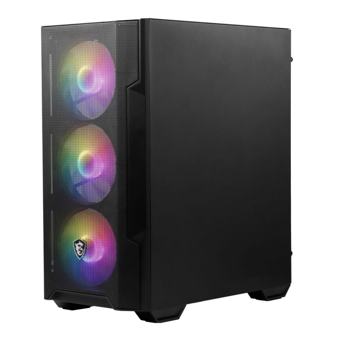 Корпус MSI MAG FORGE M100A Mini-Tower, MATX, 1xUSB 3.0, 2xUSB 2.0, 4x120mm Auto RGB Fan, Acrylic Window, Brown Box 306-7G20A28-HH9