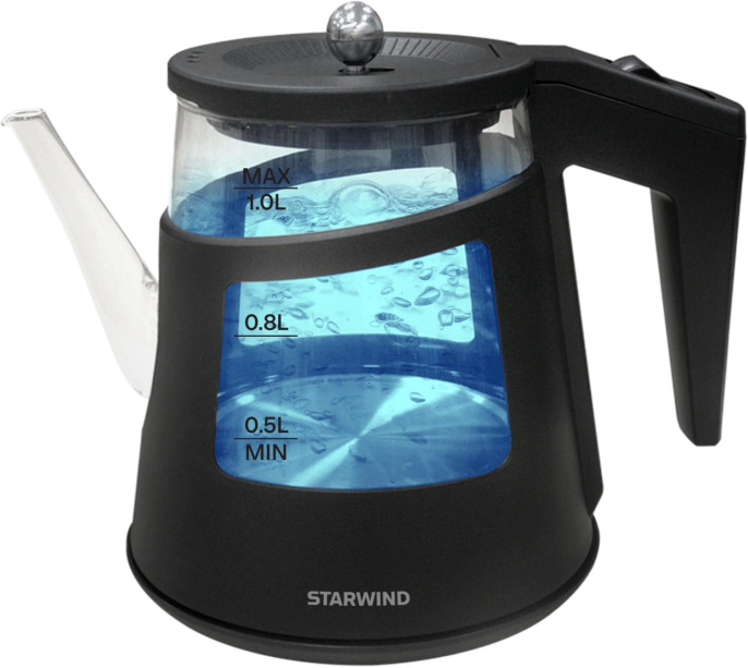 Чайник электрический StarWind SKG2113, 1л, стекло