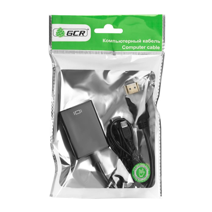 Greenconnect Мультимедиа professional конвертер-переходник HDMI VGA +audio + micro USB для доп.питания, GCR-HD2VGA3