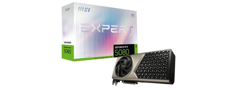 MSI представила видеокарту RTX 5080 Expert с «эталонным» кулером