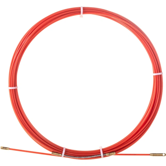 Протяжка для кабеля мини OlmiOn УЗК d 3,5 мм L 15 м в бухте, красный СП-Б-3,5/15