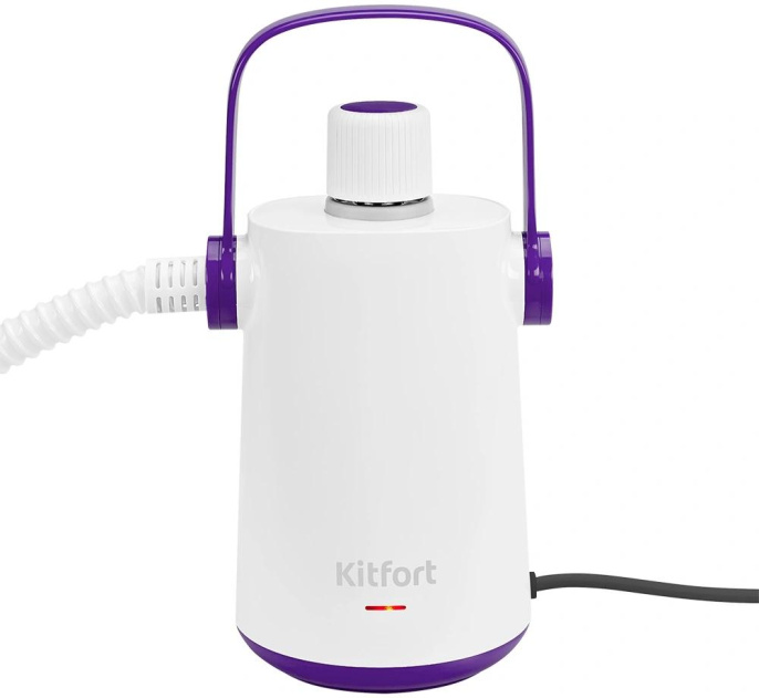 Пароочиститель KitFort КТ-9109-1, белый/фиолетовый