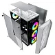 Powercase CMRMW-L4 Корпус Rhombus X4 White, Tempered Glass, Mesh, 4x 120mm 5-color LED fan, белый, ATX (CMRMW-L4)