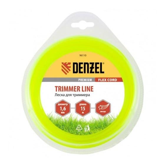 Denzel Леска для триммера звезда 1,6 мм х 15 м, блистер FLEX CORD [96110]