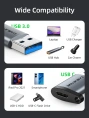 Адаптер CABLETIME CP73B (CT-OTG-AMCF-ABL) USB3.0 A Male to USB -C Female OTG С петлей для шнурка. Алюминий