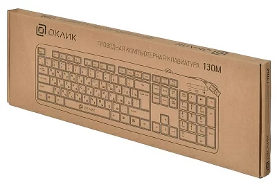 Клавиатура OKLICK 130M Black USB 105КЛ 337077