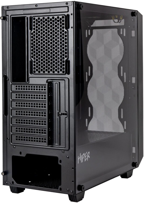Корпус ATX HIPER BH34-1, Midi-Tower, без БП,  черный
