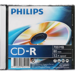 Диск CD-R Philips 700 Mb, 52х, Slim Case 1 CR7D5SF01/97