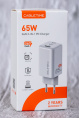 Сетевое зарядное устройство CABLETIME GA65W (CT-GAN65-PW) GaN PD3.0 2C1A 65 Вт, белый