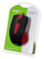 Мышь проводная Acer OMW012, оптическая, USB, 1200dpi, черный и красный [zl.mceee.003]