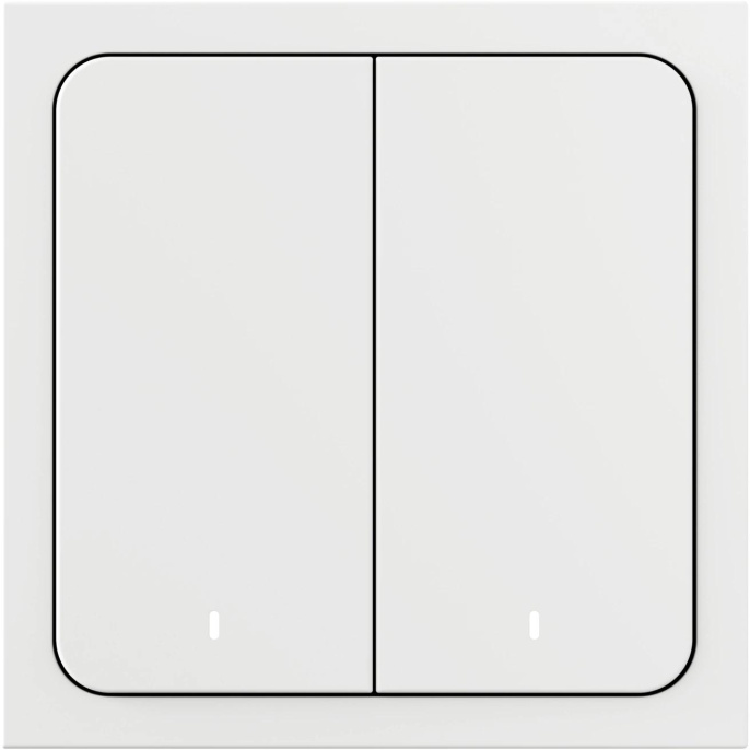 Умный выключатель ЯНДЕКС YNDX-00535, двухклавишный, белый