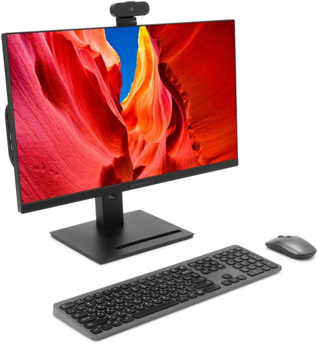 23.8" Моноблок DIGMA PRO Vision Full HD, AMD Ryzen 5 5500U, 8ГБ DDR4, 256ГБ SSD,  Windows 11 Pro, черный [dm23r5-8cxw02]