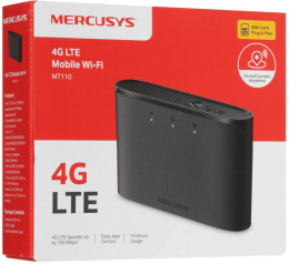 Бесшовный Mesh роутер MERCUSYS MT110,  Wi-Fi 4,  N150,  2.4ГГц, 3G/4G, черный