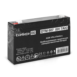Аккумуляторная батарея ExeGate DTM 607-F1 (6V 7Ah, клеммы F1) EX282951RUS