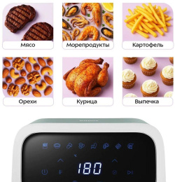 Аэрогриль Kitfort КТ-8147 4л 1800Вт серый/белый