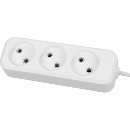 Удлинитель сетевой TDM ELECTRIC 3 розетки, 3 метра, без заземления, ШВВП 2х0,75 мм2 6А 250В SQ1303-1201