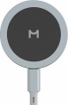 Беспроводное зарядное устройство Magssory Coin Серебристый (WCH015) (15Вт, Quick Charger, Power delivery, с магниным кабелем, совместимо с Magsafe)