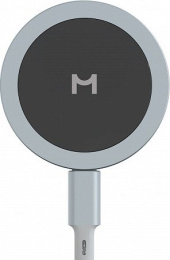 Беспроводное зарядное устройство Magssory Coin Серебристый (WCH015) (15Вт, Quick Charger, Power delivery, с магниным кабелем, совместимо с Magsafe)