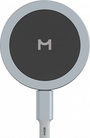 Беспроводное зарядное устройство Magssory Coin Серебристый (WCH015) (15Вт, Quick Charger, Power delivery, с магниным кабелем, совместимо с Magsafe)