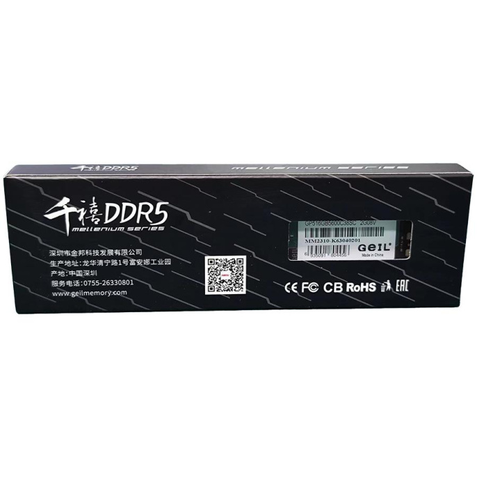 Память DDR5 16GB 5600MHz Geil GP516GB5600C38SC Pristine V RTL PC5-44800 CL38 DIMM 288-pin 1.25В single rank Ret