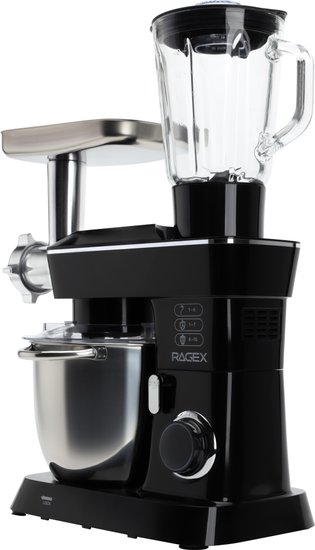 Кухонный комбайн 14 в 1 RAGEX R112, 4.5л, 1300Вт, цвет: 000 (черный)
