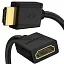 GCR Удлинитель 10.0m v2.0 HDMI-HDMI черный, OD7.3mm, 28/28 AWG, позолоченные контакты, Ethernet 18.0 Гбит/с, 19M / 19F, тройной экран, GCR-51638