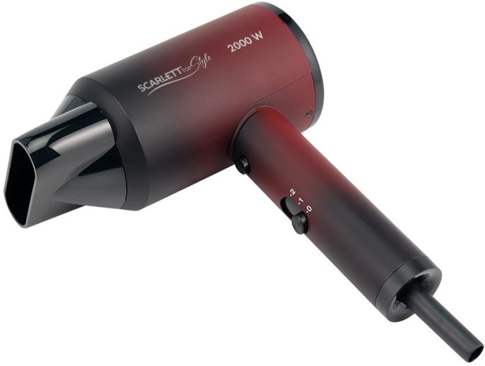 Фен Scarlett SC-HD70I38, 2000Вт, бордовый