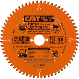 Диск пильный по алюминию (216x2.2/1.6x30 мм; Z64; TCG NEG -6) CMT 276.216.64M