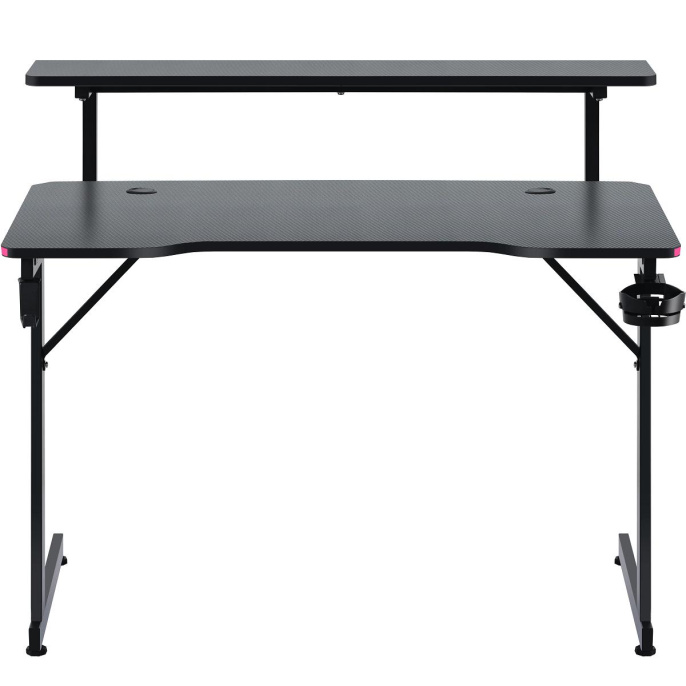 Defender Игровой стол Adamant полка,подвесы,черн,МДФ,RGB (64075)