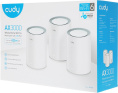 Бесшовный Mesh роутер Cudy M3000 M3000 3-PACK WHITE AX3000 100/1000/2500BASE-T белый упак.:3шт (M3000(3-PACK) WHITE)