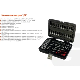Набор инструментов Gigant Professional 1/4" 57 предметов, Сталь Cr-V, GPS 57