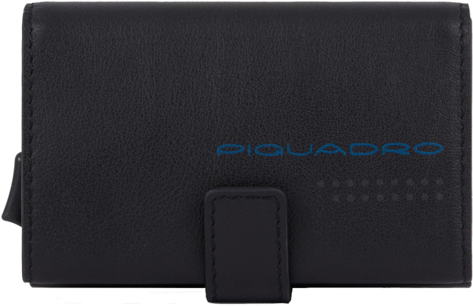 Чехол для кредитных карт Piquadro Urban PP5649UB00R/NGR, кожа натуральная, черный  / серый